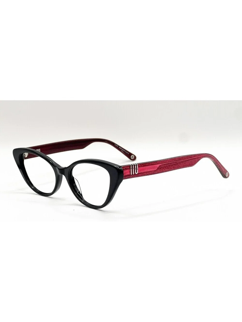 Muse 07-2939 Black Red Glitter Cat Eye Authentic Eyeglass Frames 45-18-145